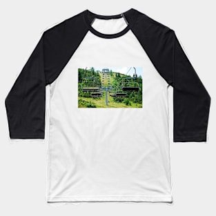 Ski Lift on Monte Zoncolan in Summer Baseball T-Shirt